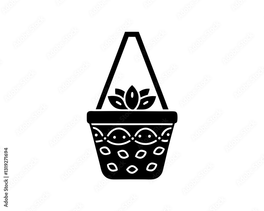 Obraz premium creative details flower pot icon Vector Illustration