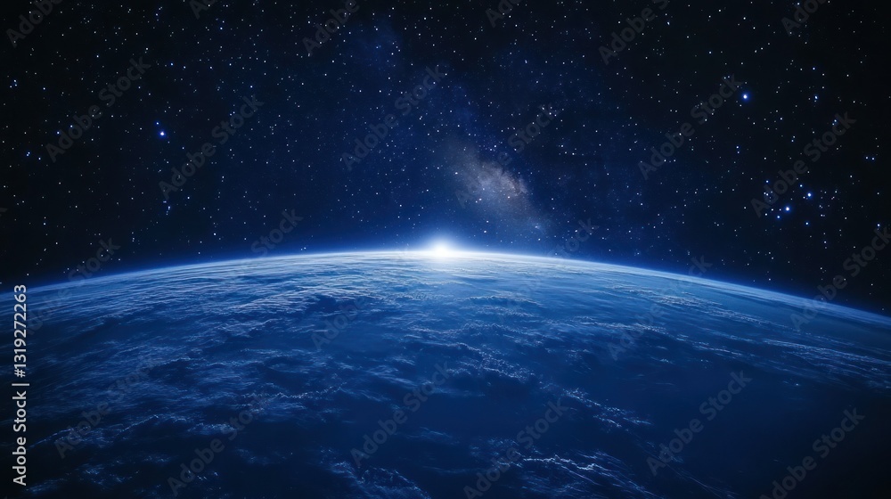 Fototapeta premium Earth from Space, Sunrise