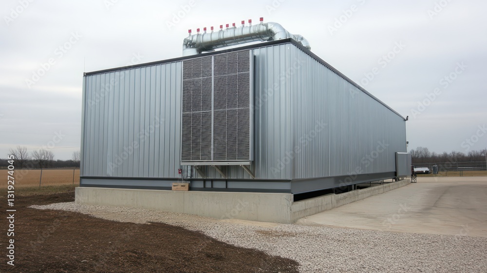 Modern Metal Building on Concrete Pad Modern Metal Building on Concrete Pad