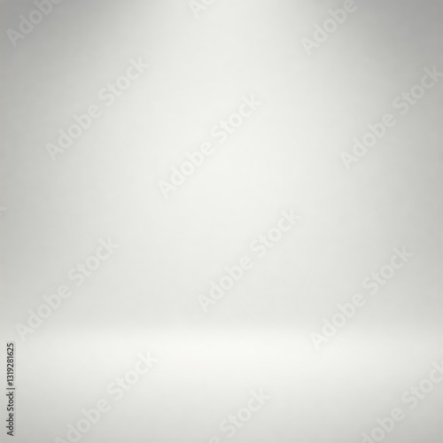 3D White Studio Background, Clean White Space with Soft Gradient Lights, Abstract Cyclorama Wall with Light Reflections, Simple Bright Backdrop for Business and Product Presentation