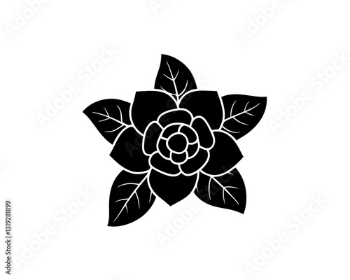 creative details magnolia icon Vector Illustration