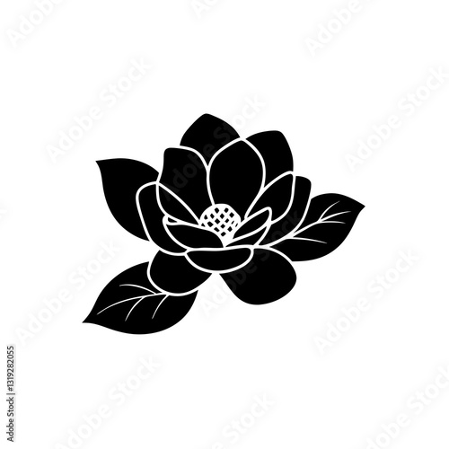 creative details magnolia icon Vector Illustration
