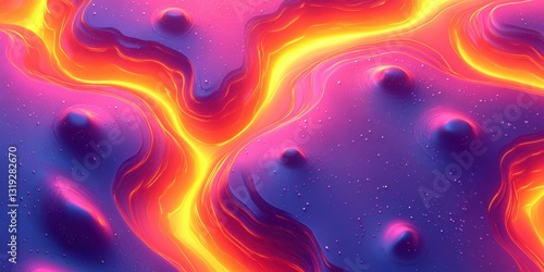 Abstract Colorful Flowing Lava Texture Background