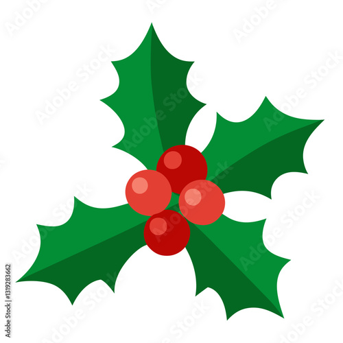 christmas holly and red berries