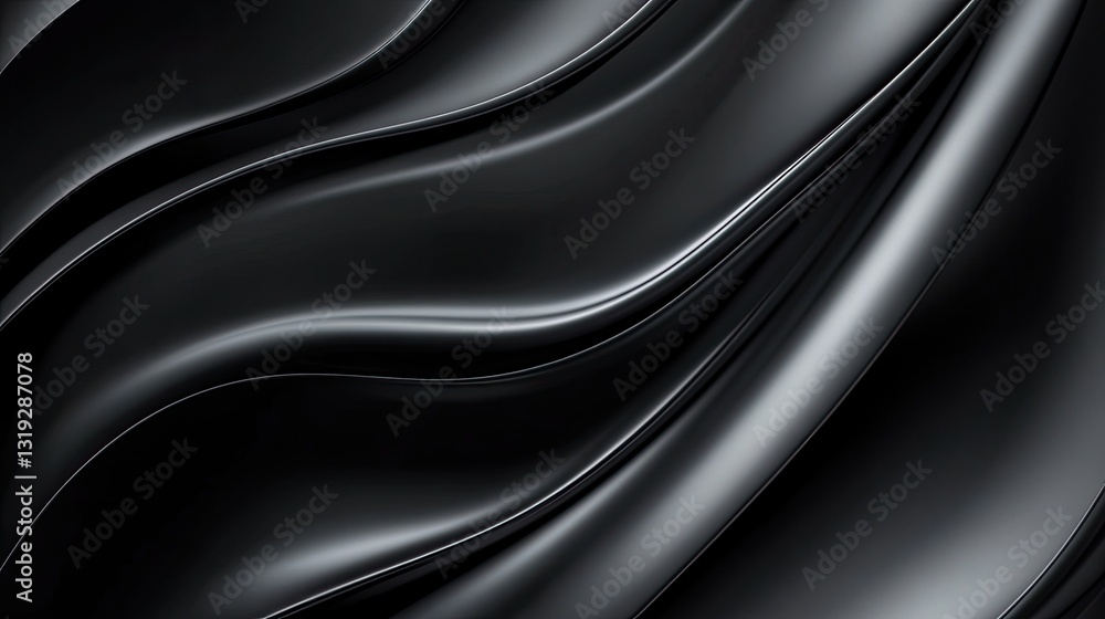 Abstract Black Waves Elegant Swirling Design Dark Smooth Surface Background Texture Image Abstract Black Waves Elegant Swirling Design Dark Smooth Surface Background Texture Image