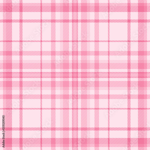 Delicate pink plaid pattern, perfect for backgrounds, textiles, or feminine designs.  This subtle texture evokes feelings of softness and tranquility.