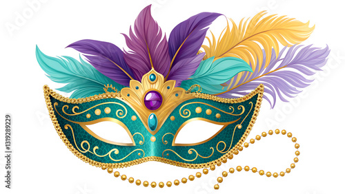 Carnival in White A Mardi Gras Extravaganza PNG file download