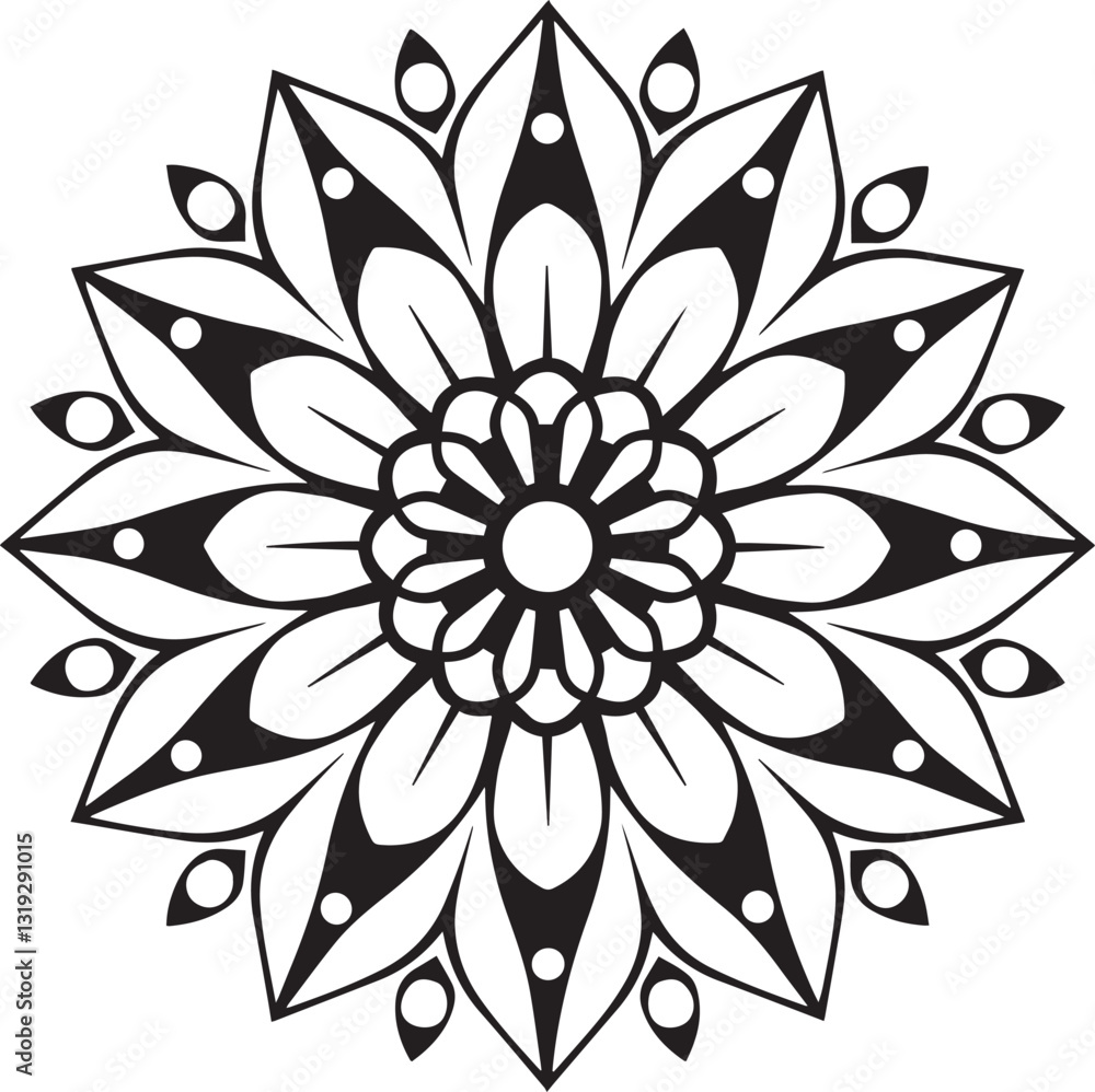 High-Resolution Peacock Silhouette Mandala Vector Design High-Resolution Peacock Silhouette Mandala Vector Design