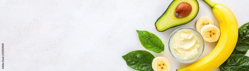 Mother Mashing Avocado and Banana for Healthy Baby Food Preparation in a Bright Kitchen Mother Mashing Avocado and Banana for Healthy Baby Food Preparation in a Bright Kitchen