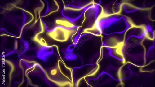 Abstract yellow and Purple Background with Smoke and Glowing Energy