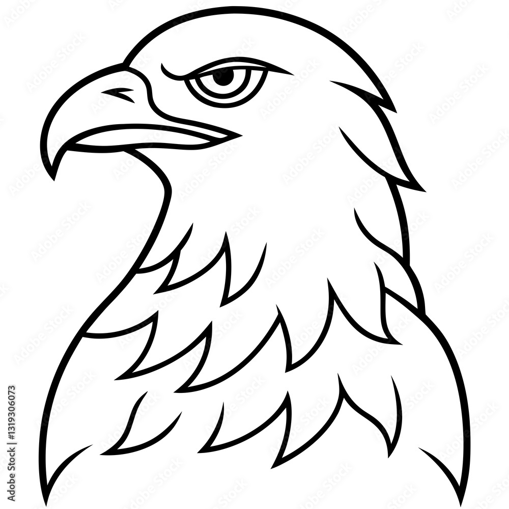 Obraz premium Elegant One-Line Eagle Illustration Vector