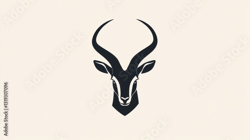 Wallpaper Mural Antelope head silhouette, wildlife, nature, graphic design, logo Torontodigital.ca