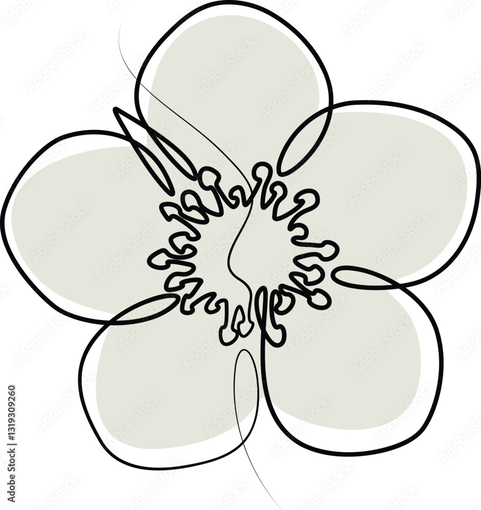 Strawberry flower elegance continuous line art drawing. Strawberry flower elegance continuous line art drawing.