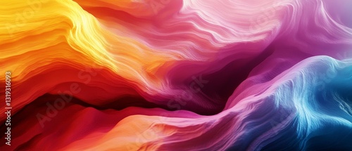 A colorful, abstract painting with a lot of different colors and shapes
