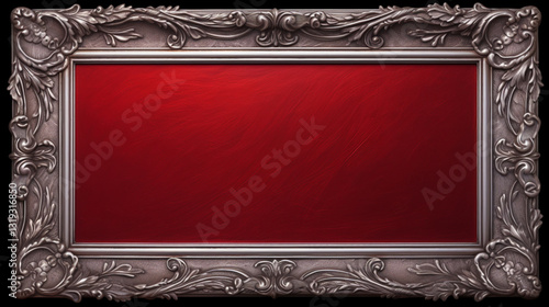 metallic engraved frame, AI generated image