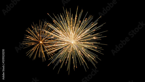 Wallpaper Mural Stunning Golden Fireworks Explosion Against a Dark Night Sky – High-Quality Display Torontodigital.ca