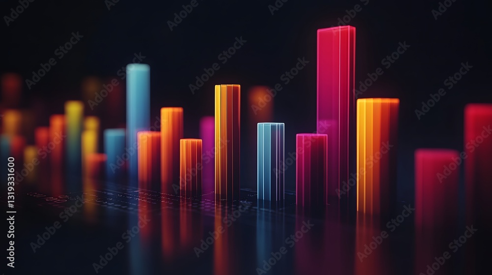 A colorful bar chart displaying data insights with vivid colors and clear distinction among various categories A colorful bar chart displaying data insights with vivid colors and clear distinction among various categories