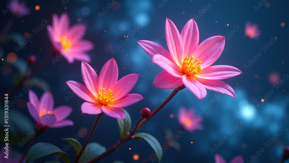 Astral Bloom: Celestial Flowers Radiating in Deep Space Astral Bloom: Celestial Flowers Radiating in Deep Space