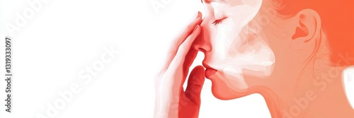 Understanding sinusitis through a minimalist illustration depicting facial discomfort and pressure relief