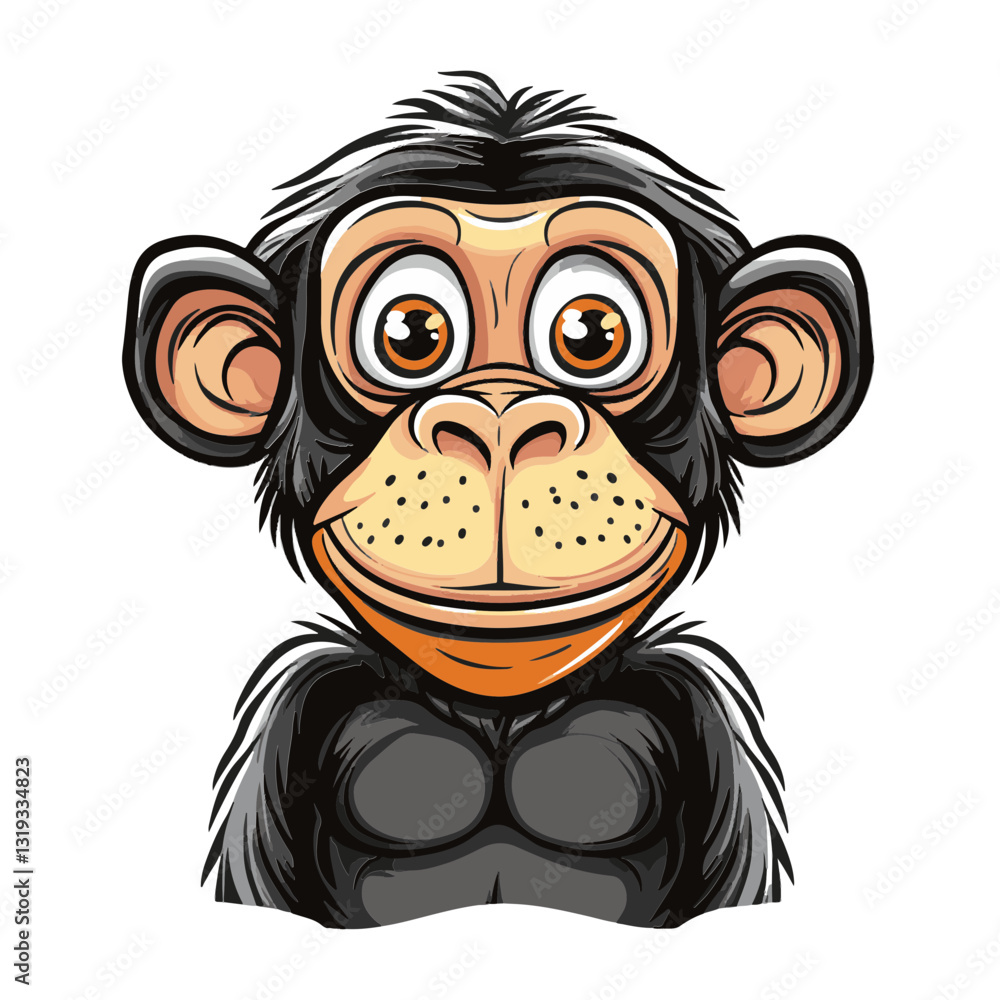 Obraz premium monkey cartoon vector illustration