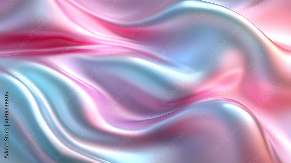 Obraz premium Smooth purple and pink waves of silk texture flowing with soft, liquid light