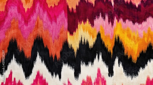 Tie dye woolen textile. Vibrant tie dye fur texture with colorful swirls for fashion design.