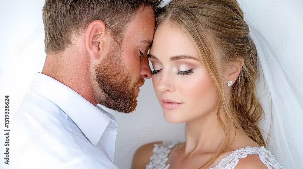 captivating wedding portrait of a bride and groom embracing captivating wedding portrait of a bride and groom embracing