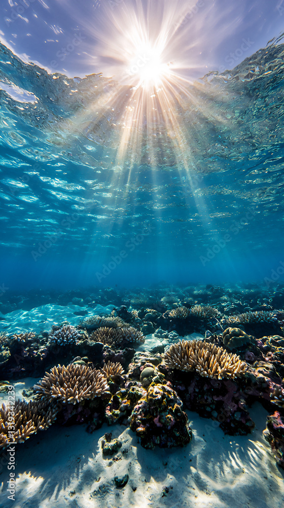 Fototapeta premium underwater paradise with coral reefs