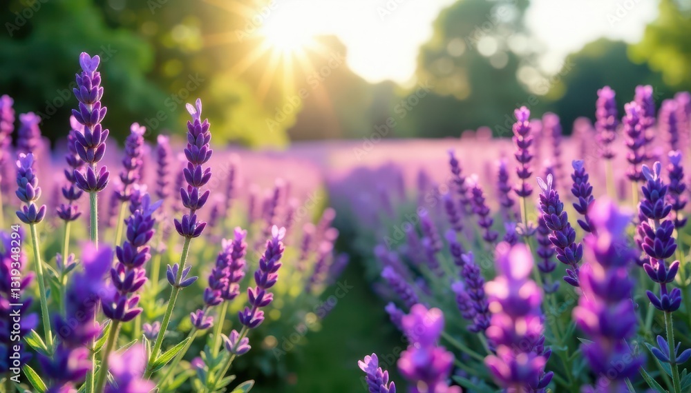 Lavender & heather meadow, vibrant purple blooms, environment, peaceful Lavender & heather meadow, vibrant purple blooms, environment, peaceful