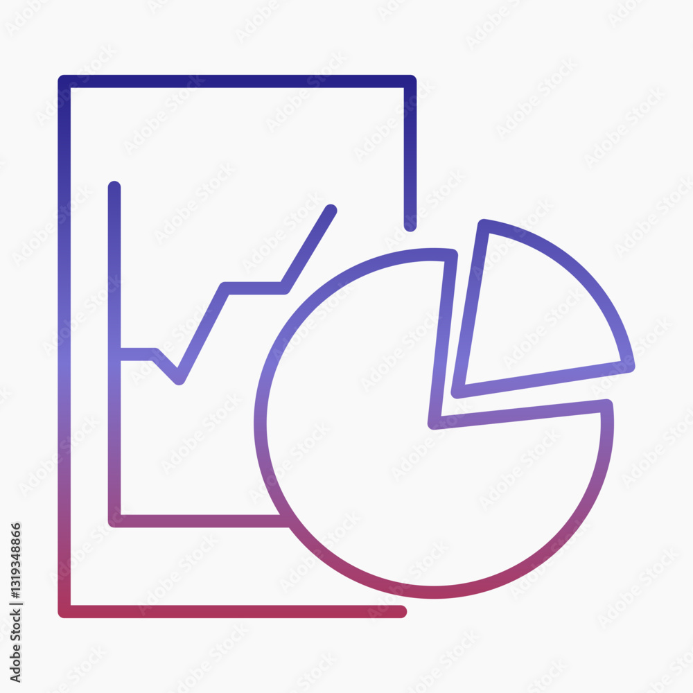 Minimalist icon of a financial report with pie and bar charts, symbolizing business analytics, performance evaluation, and strategy Minimalist icon of a financial report with pie and bar charts, symbolizing business analytics, performance evaluation, and strategy