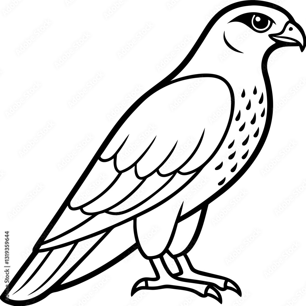 Obraz premium Minimal Falcon Vector