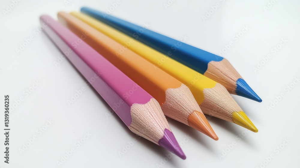 Colorful pencils on white background (1) Colorful pencils on white background (1)