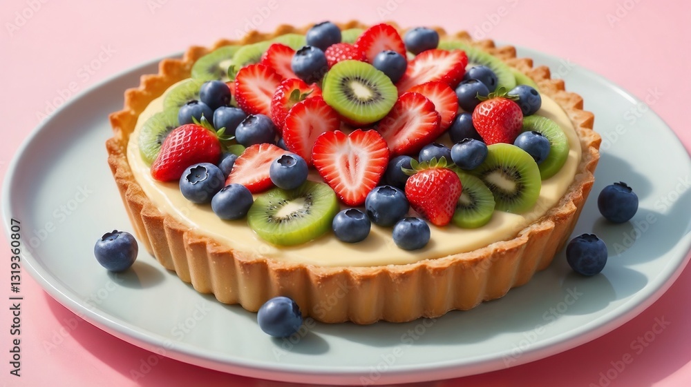 Assorted Fruit Tart with Fresh Berries Assorted Fruit Tart with Fresh Berries