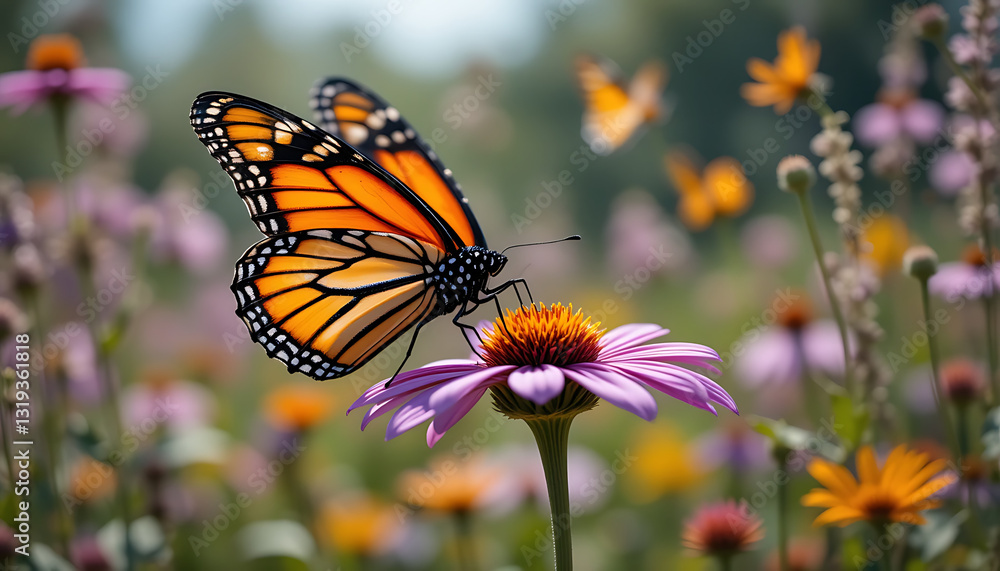 Obraz premium butterfly feeding on a flower