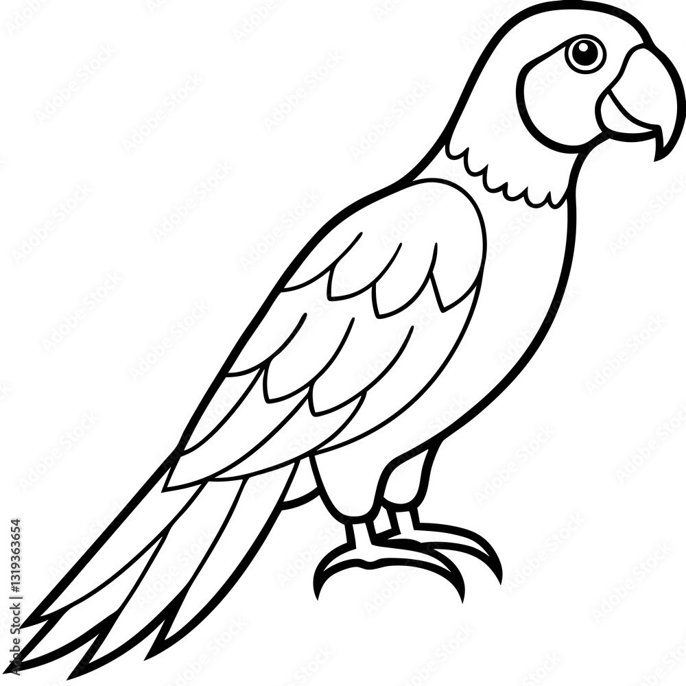 Minimalist Macaw Vector Art Minimalist Macaw Vector Art
