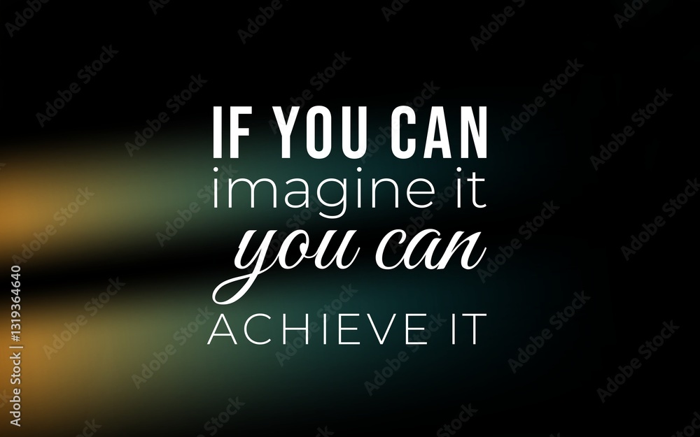 Fototapeta premium Inspiring quote on success empowering message digital artwork abstract background motivational concept