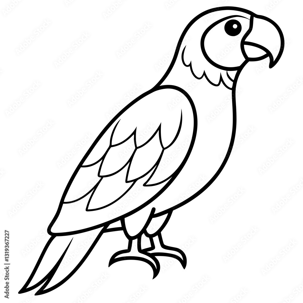 Obraz premium Minimalistic Parrot Vector Design