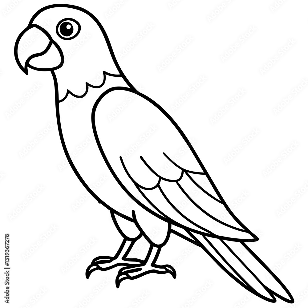 Minimalistic Parrot Vector Design Minimalistic Parrot Vector Design