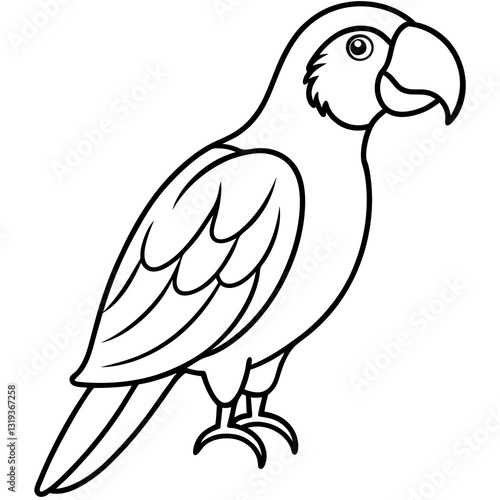 Minimalistic Parrot Vector Design