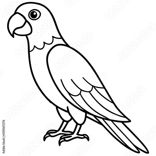 Minimalistic Parrot Vector Design