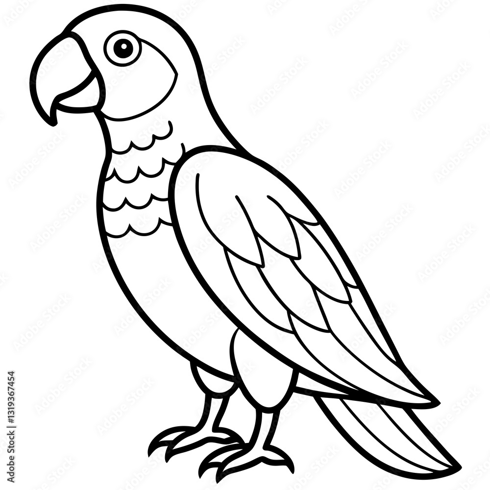 Minimalistic Parrot Vector Design Minimalistic Parrot Vector Design