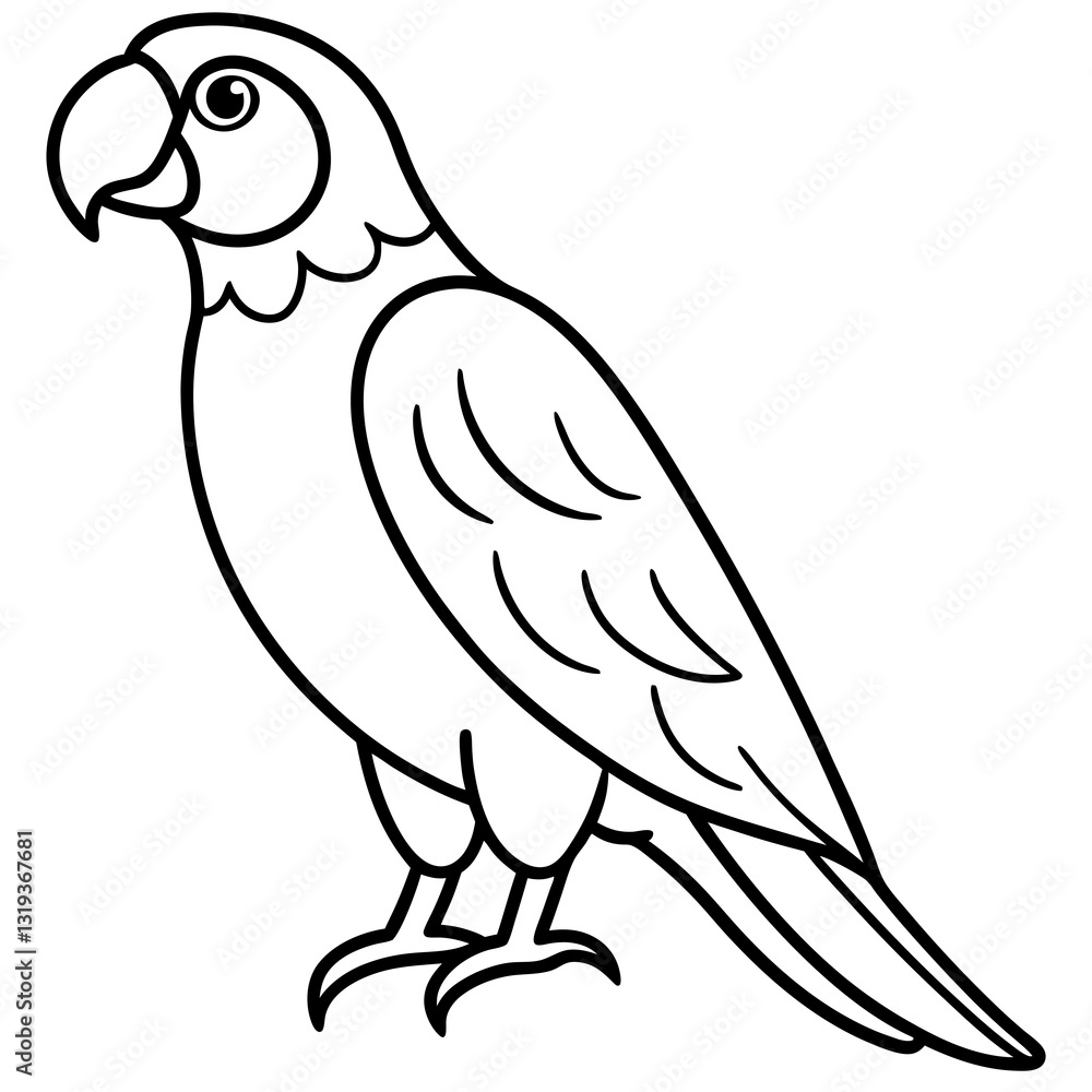 Minimalistic Parrot Vector Design Minimalistic Parrot Vector Design