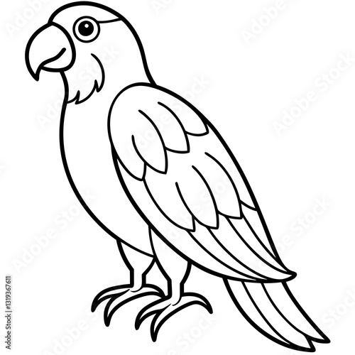Minimalistic Parrot Vector Design