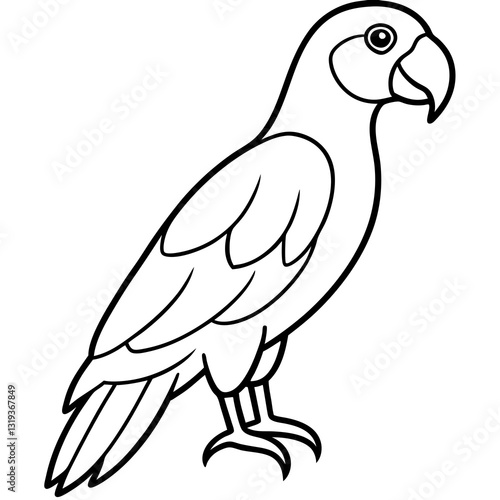 Minimalistic Parrot Vector Design