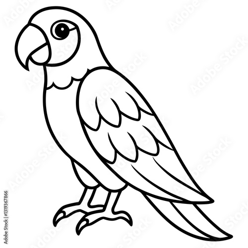 Minimalistic Parrot Vector Design