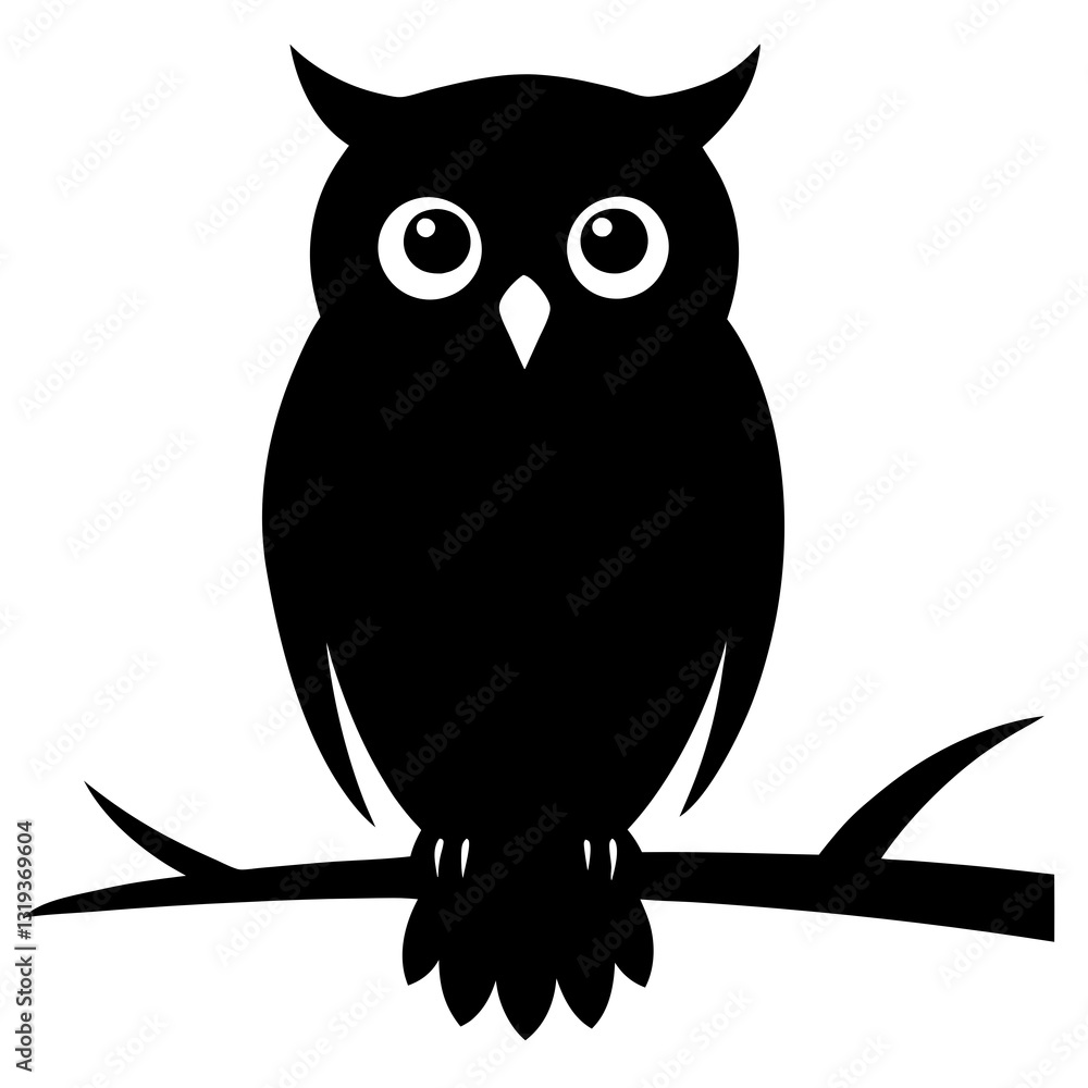 Fototapeta premium owl sitting on branch