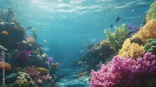 Exploring vibrant coral reefs underwater ocean depths nature photography marine environment serene viewpoint aquatic biodiversity photo