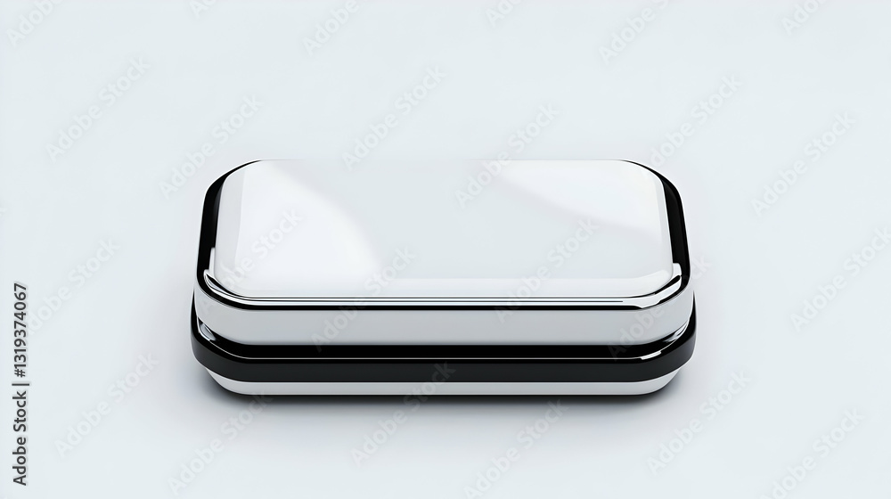 Minimalist Soap Dish with Smooth Texture and Reflective Surface Minimalist Soap Dish with Smooth Texture and Reflective Surface