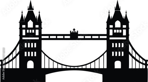 London tower bridge silhouette,bridge clip art,London tower bridge vector art