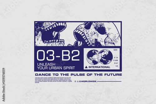 Creative urban streetwear concept vector graphic design	
